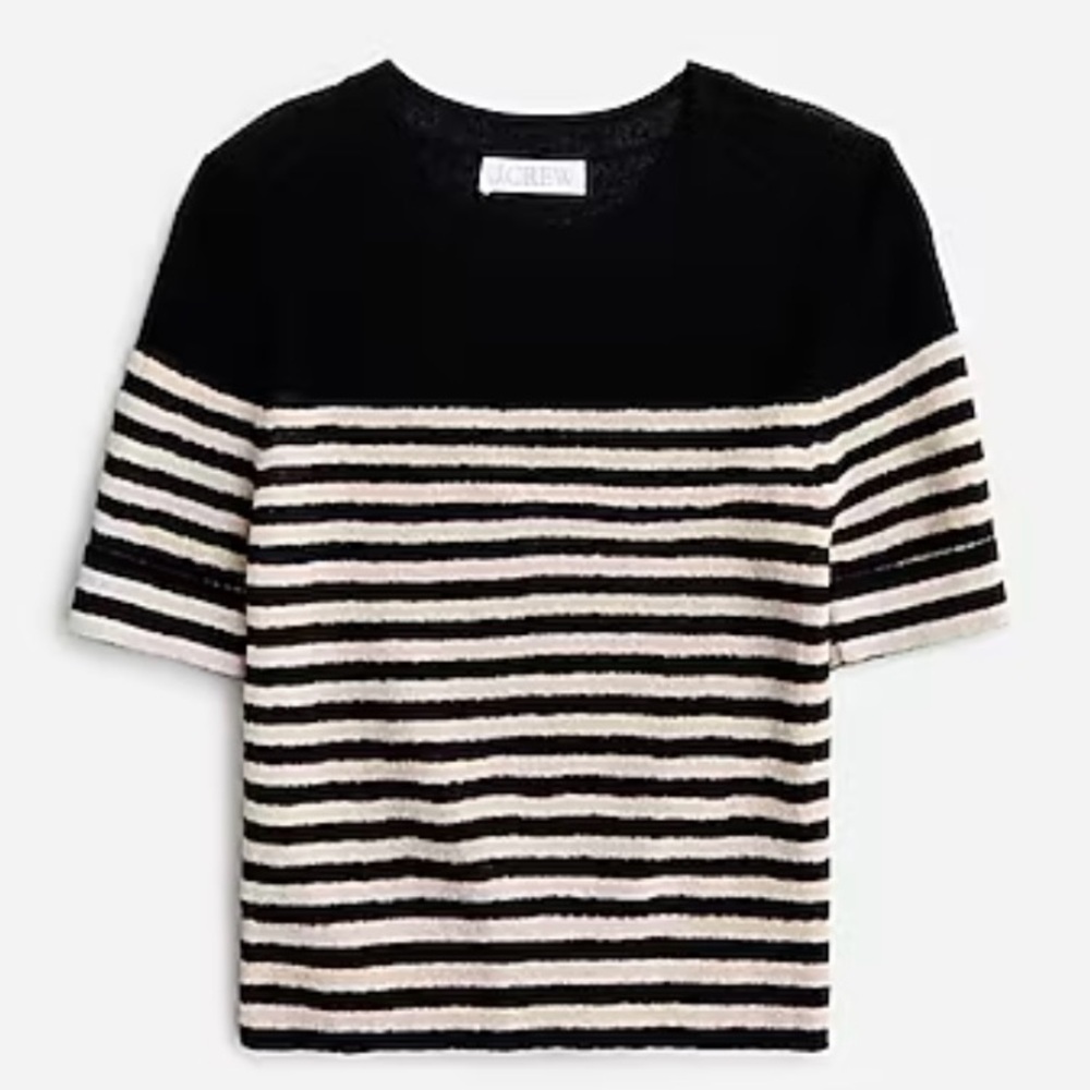 🎉JCREW shimmery cotton blend sweater tee So soft & adorable for the holidays 🎄